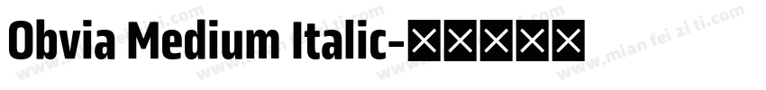 Obvia Medium Italic字体转换
